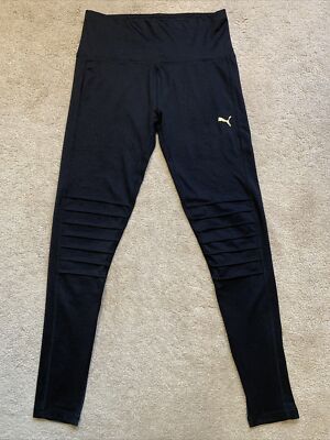 VGC PUMA 27.5  Micro Mesh Inset Panel Performance Leggings BLACK MEDIUM MSRP $70
