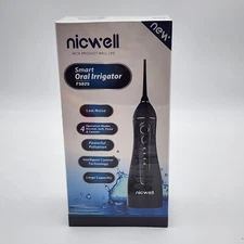 Nicwell Rechargeable Portable Smart Dental Oral Irrigator F5025 Black Cordless