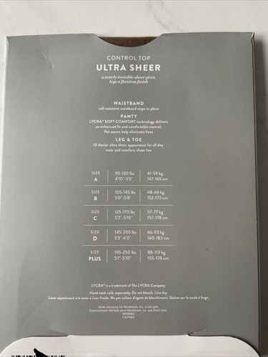 Nordstrom Ultra Sheer Pantyhose Size A Medium Nude - Picture 3 of 3