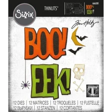 Tim Holtz "BIG FRIGHTS" Boo Sizzix Thinlits Cutting Dies Halloween 2023
