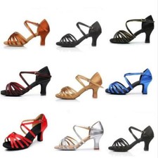 Ladies Party Ballroom Latin Tango Modern Salsa Dance Shoes Heels Sandals 34/41 D