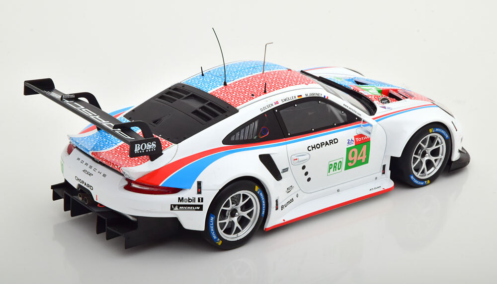 【MINICHAMPS】Porsche 911 RSR #92 24H 2018 IXO 2018 Porsche 911 (991) GT3 RSR #92, 24h Le Mans 1:18