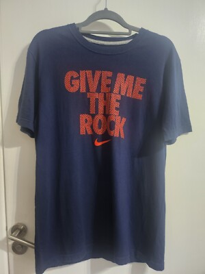 Nike Tshirt Herren Größe M Give Me The Rock Navy Blau Kurzarm 