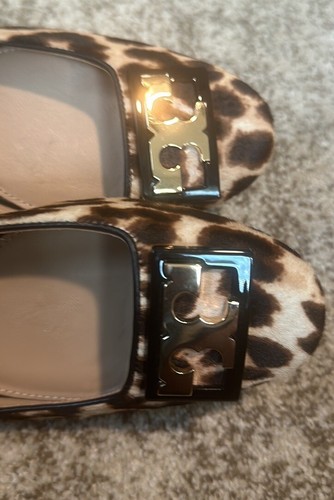 Pompe à talon bloc Tory Burch Gigi poils de veau léopard naturel 8,5 - Photo 2/8