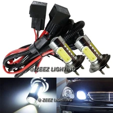 LED High Beam Daytime Running Light DRL Conversion Kit w/ 6000K H7 Hi-B Bulbs