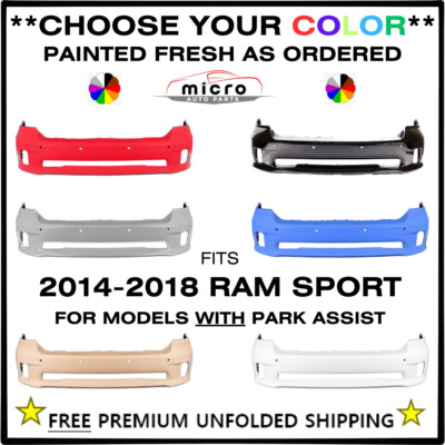 NEW FRONT BUMPER FOR 2014-2018 RAM SPORT PAINTED *CHOOSE YOUR COLOR* CH1000A12
