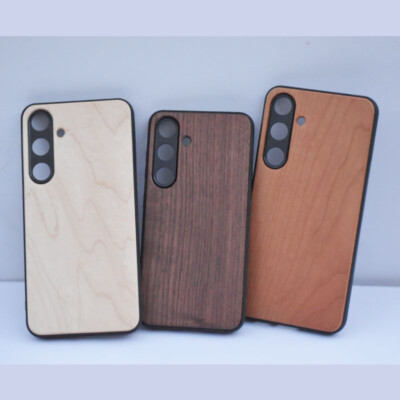 Wooden Case for Samsung Galaxy S20 S21 S22 S23 S24 FE S25 Bamboo Walnut wood