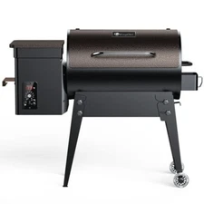 456 sq. in Wood Pellet Smoker, Grill BBQ, Auto Temperature Control–Ships from US