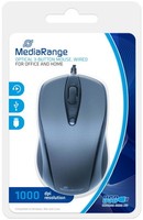 Mediarange Maus Optisch Mit Kabel 3 Tasten 1000 Dpi Schwarz MROS201