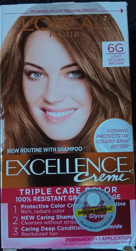 L'Oreal Paris Excellence Creme Permanente Haarfarbe #6G - Hellgoldbraun