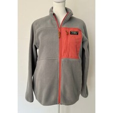 NWOT LL Bean Full Zip Color Block Pocket Fleece Sweater Kids Size L/14-16