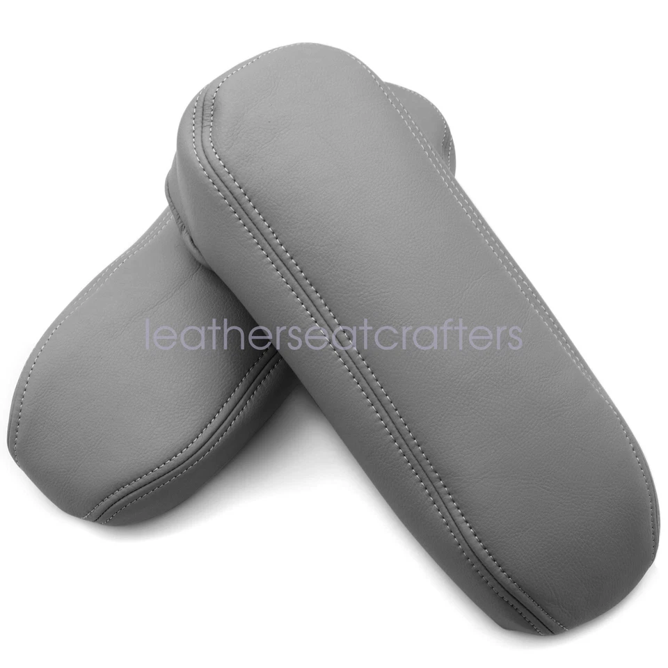 Cubierta de reposabrazos de asiento de cuero para Ford F250 F350 Super Duty Lariat 2005 2006 gris Foto 2 de 4