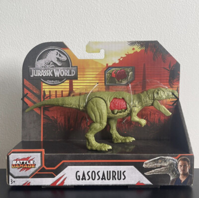 邦楽 JURASSIC GATTSUKIMASSE Destroy Mattel Jurassic World Primal Attack Battle Damage Gasosaurus