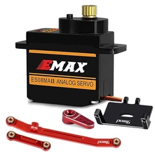EMAX Servo RC Steering ES08MAII 12g Mini Metal Gear Analog Red 