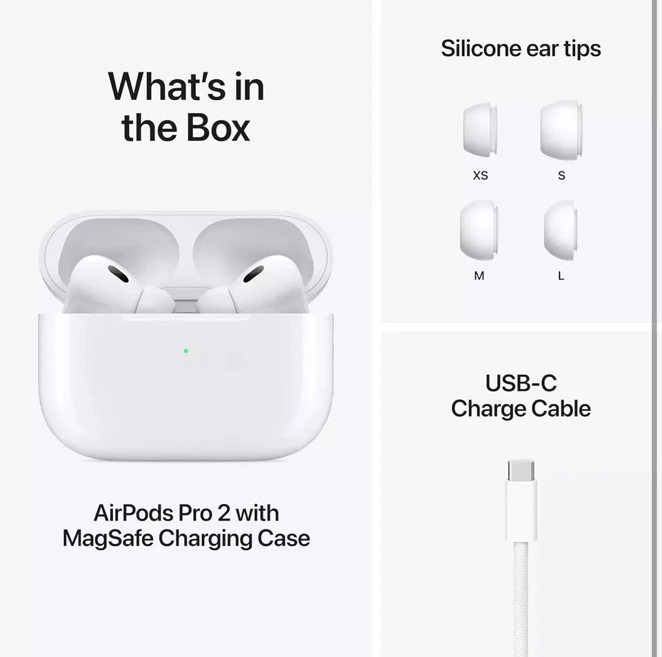 Apple Pro 2. Gen mit MagSafe (USB‑C) Weiß Differenzbesteuert - Bild 4 von 4