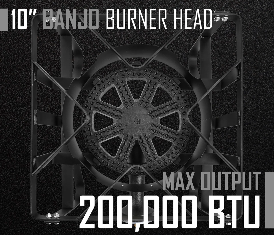 Quemador de propano individual Banjo de lujo, estufa portátil para exteriores de 200.000 BTU para aprox. Foto 2 de 4
