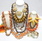 VINTAGE TO NOW FASHION/COSTUME JEWELRY NECKLACE LOT, ASSORTED TYPES & MATERIALS