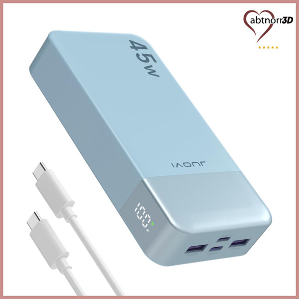 Juovi Powerbank 20000Mah 45W Schnellladen Externes LadegeräT Blau 4 AnschlüSse-image