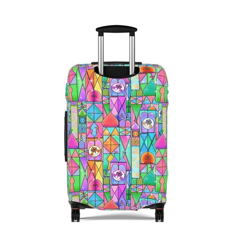 Disney Luggage Cover, Small World Suitcase Protector, Travel Accessories