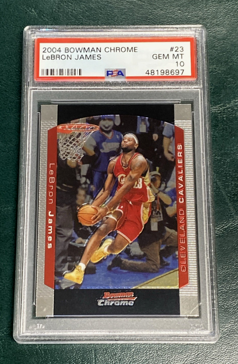 PSA 10 2004 Bowman Chrome LeBron James 2nd Year #23 GEM MINT INVESTMENT card!!