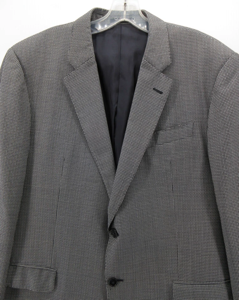 Abrigo Deportivo Armani Collezioni Hombre 44 Gris Línea G Blazer Chaqueta Micro Geométrica Foto 2 de 4