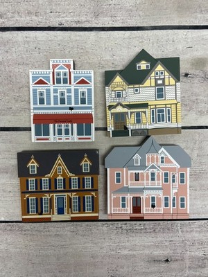Lot of 4 The Cat's Meow Villages 1995 Daughters of Painted Ladies Series