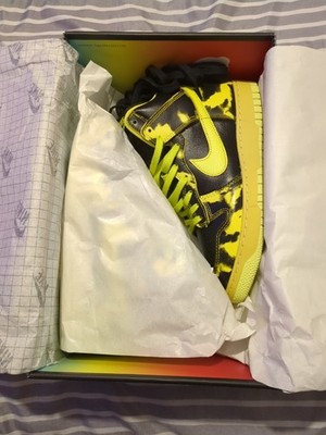 Nike Dunk High 1985 SP Yellow Acid Wash MEN 9.5 Worn 1x Excellent Condition 