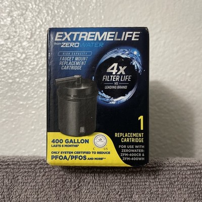 New Sealed Extreme Life Faucet Mount Replacement Filter by Zero Water 400 Gallon