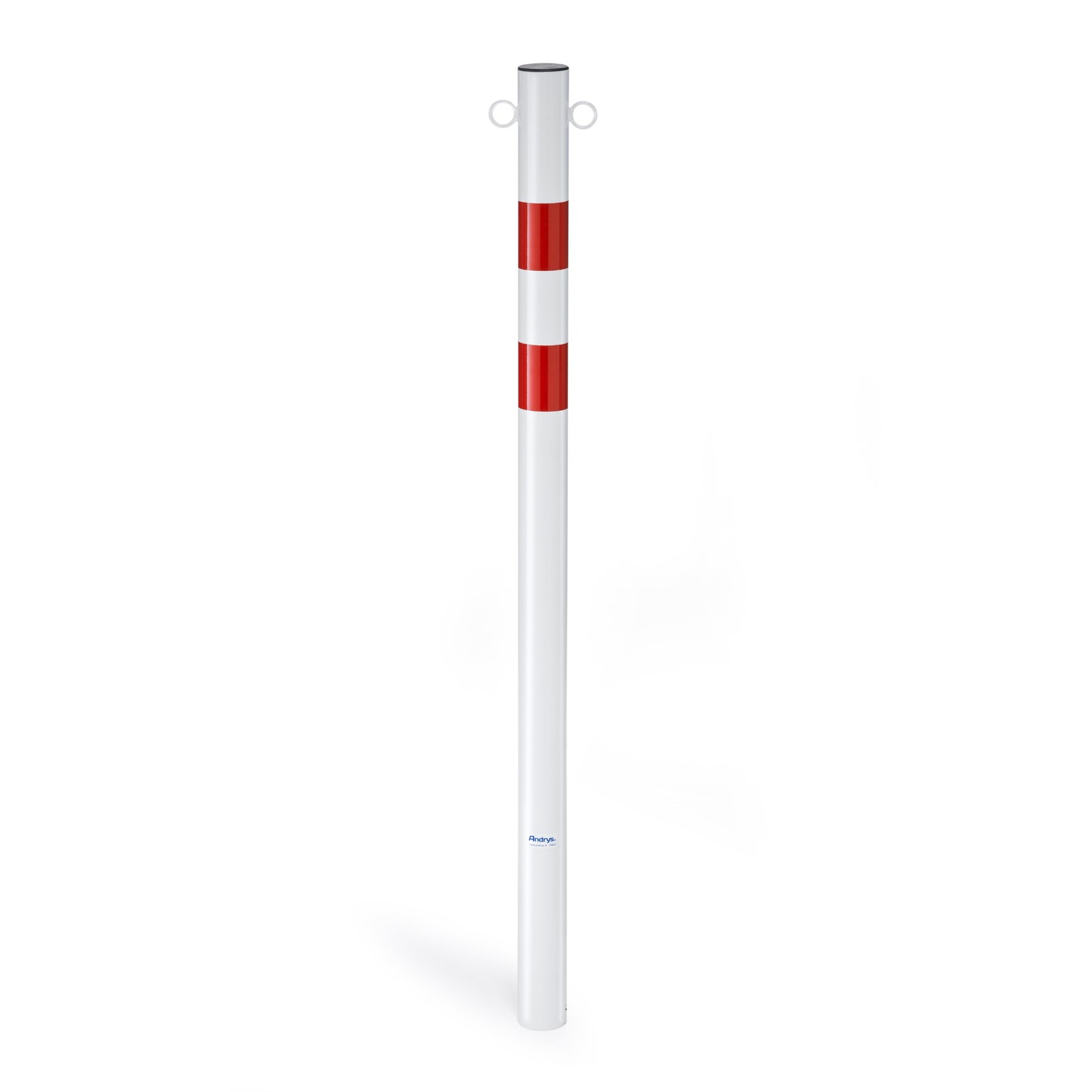 Offerta Paletto Andrys 120cm Acciaio con Anelli Bianco Rosso - Stock Limitato