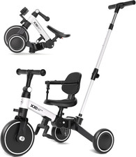 XJD Toddler Bike, 6 in 1 Folding Toddler Tricycle for 1-4 Year Old with Parental