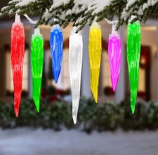 Gemmy Orchestra of Lights 24 LED Icicle Lights Color Changing Musical Lightshow