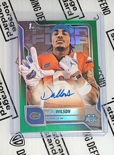 2025 Bowman University Chrome Dallas Wilson Green Refractor /99 (RC) Auto 1st 🔥