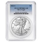 2022-S Proof $1 American Silver Eagle PCGS PR70DCAM Blue Label White Frame