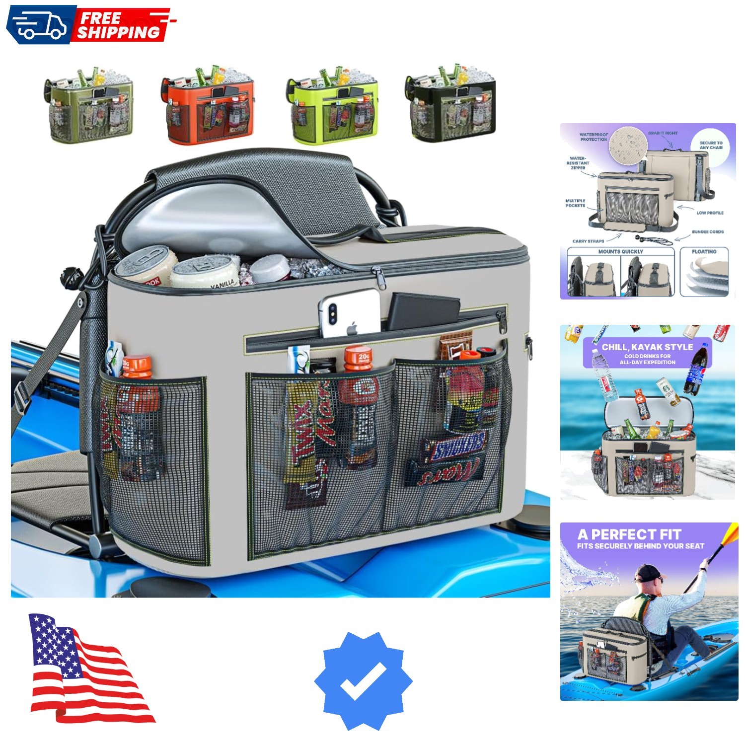 Cooler Behind Seat, Waterproof Cooler For Kayaking, Compatib