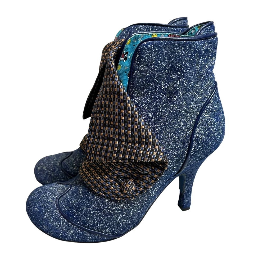 Raro Irregular Choice Spatz Attack Botines Azul Salpicaduras Talla 38.5 Botines Foto 2 de 4