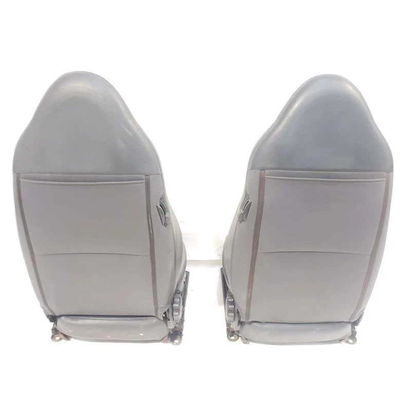 Pair of Gray and Beige Leather Seats OEM 2006 Pontiac Solstice - Image 3 of 4