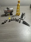 Marx Astrojet Accessories Lot Fuel Tank Tower Ramp Stairs Cones