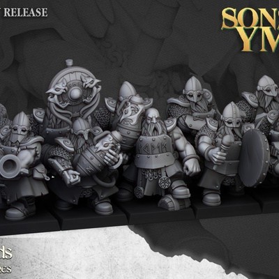 x10 Sons of Ymir - Dwarf Firespitters - Highland Miniatures 28mm