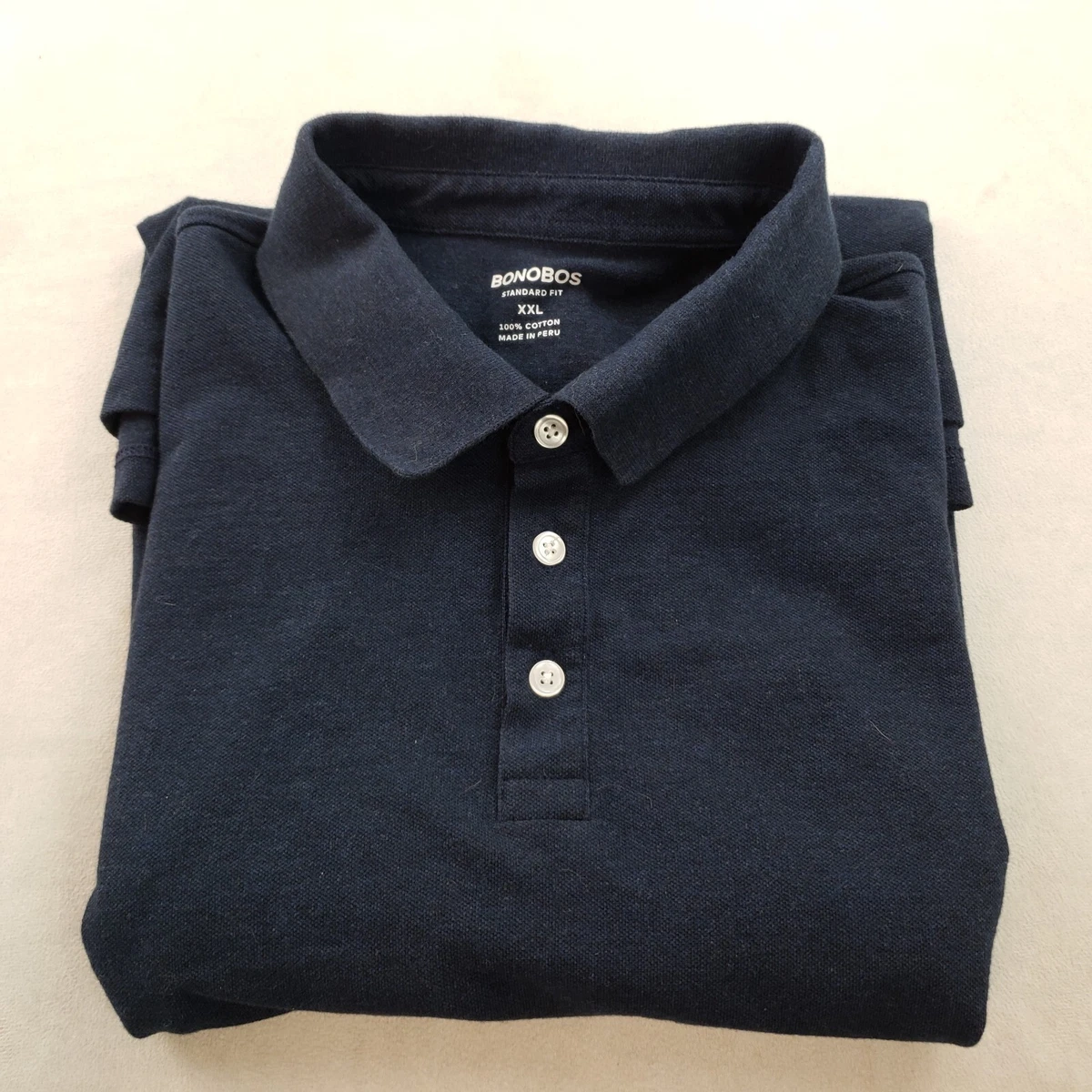 BONOBOS Standard Fit Pique Polo Contrast Collar Knit Cotton Made