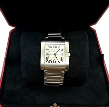 2023 Cartier Tank Francaise Large WSTA0067 Silver Roman Dial Steel Box Papers 5