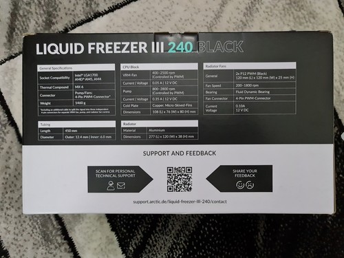 ARCTIC Liquid Freezer III 240mm Black CPU Water-Liquid Cooler - 第 3/4 張圖片