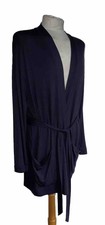 Baukjen Jacket Navy Blue Jersey Stretch Long Sleeve Belted Loose Fit Size 12
