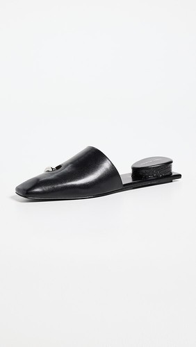 Tory Burch Women's Pierced Leather Mule, Perfect Black/Silver