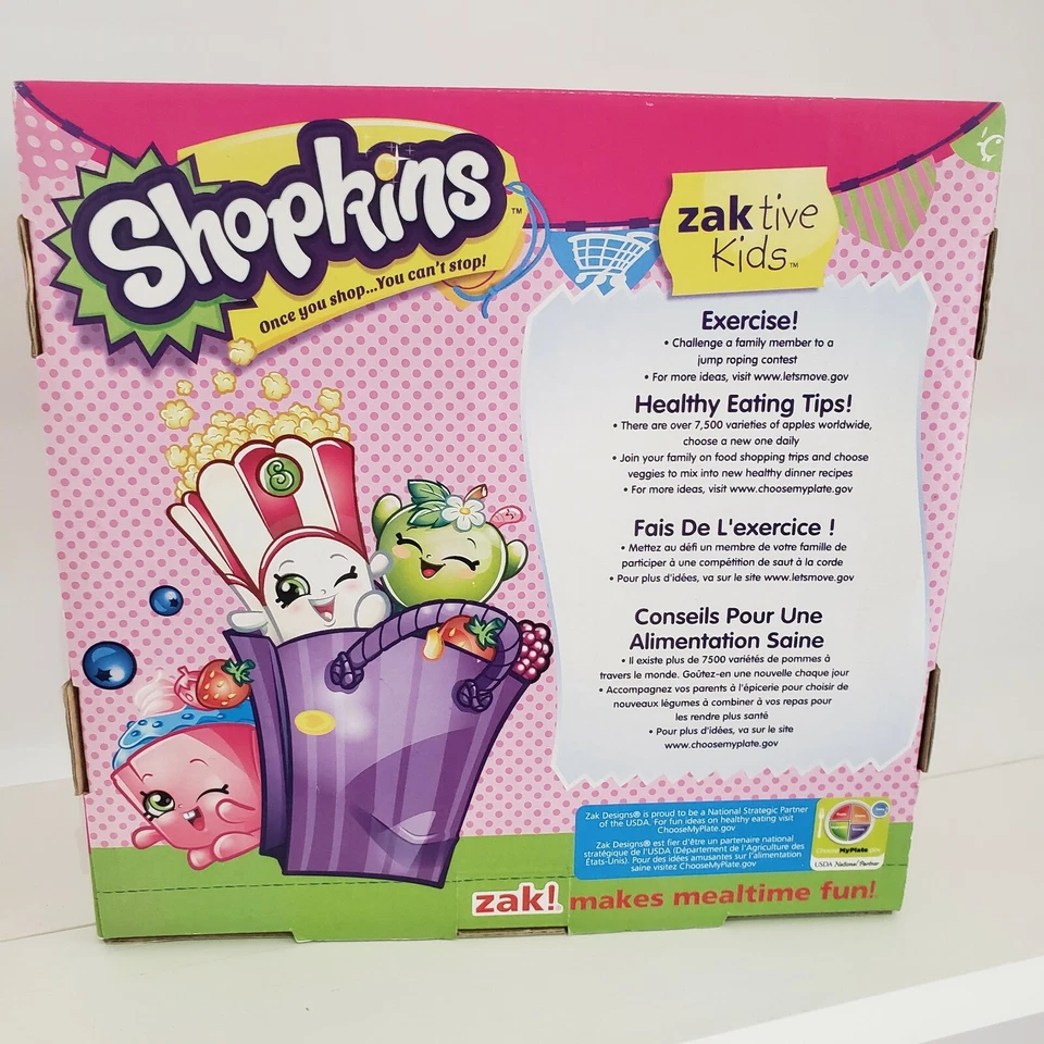 Shopkins By Zak! ¡Juego de 3 piezas Designs Mealtime con plato, cuenco y vaso! Foto 3 de 4