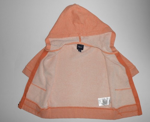 Gap Kids Girls 100% Cotton French Terry Short Sleeve Hoodie Peach Size L (10) - Picture 2 of 3