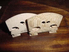 TWO VINTAGE AUBERT VIOLIN BRIDGE S ONE MADE IN GERMANY 4/4 NOS