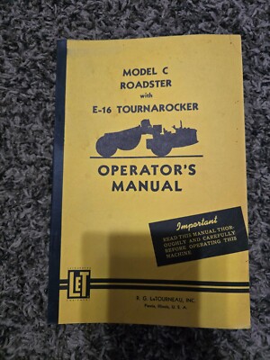 Used LeTourneau E-16 Tournarocker Operators Manual