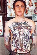 Vintage Tattoo Image 14 x 11" Photo Print