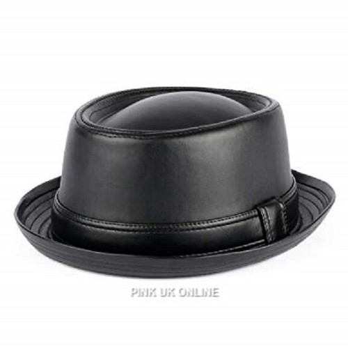 Faux Leather Black Pork Pie Heisenberg 
