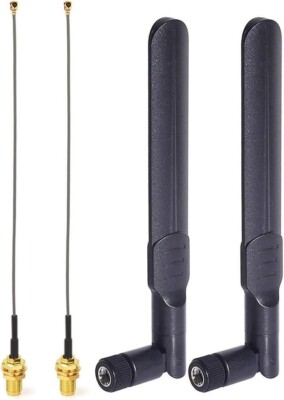 2x WiFi Antenna 8dBi 2.4/5.8GHz 15cm IPX to RP-SMA Female Cable for PCIE Network